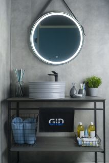 Раковина Gid Gm969 53335 накладная серая матовая 41x41x18